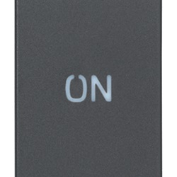 Pulsante 1P NO+NC 10A simbolo ON grigio