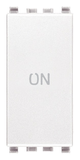 Pulsante 1P NO+NC 10A simbolo ON bianco
