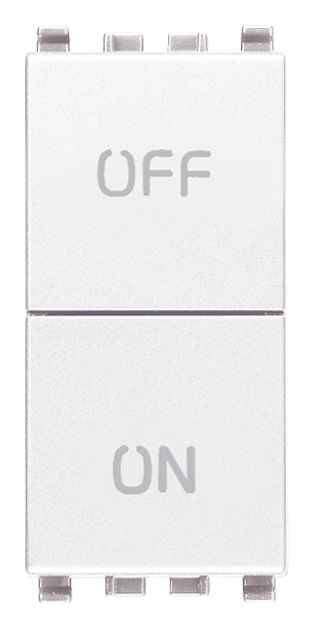 Due pulsanti indipend. NO+NC 10A bianco