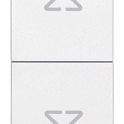 Due pulsanti interbloccati 1P NO + 1P NO 10 A bianco Eikon 