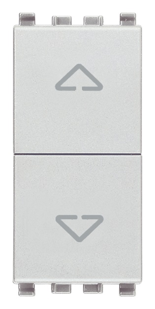 Due pulsanti interbloccati NO+NO 10A 250V con frecce direzionali Next per comando elettrico