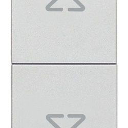 Due pulsanti interbloccati NO+NO 10A 250V con frecce direzionali Next per comando elettrico