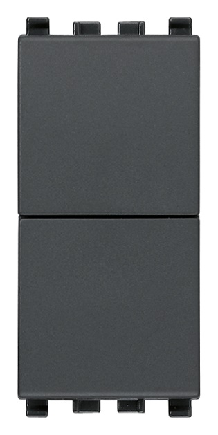 Due pulsanti indipendenti NO+NO 10A 250V grigio per comandi elettrici semplice uso