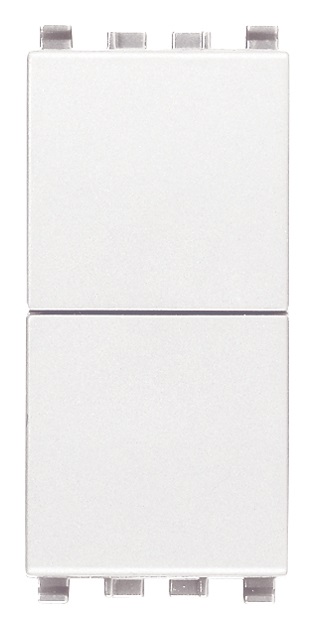 Due pulsanti indipend. NO+NO 10A bianco