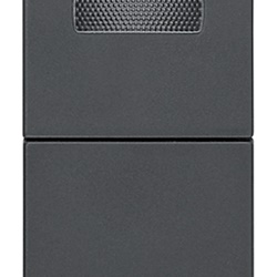 Pulsante 1P NO 10A con spia bianca diffusore grigio per segnalazione elettrica