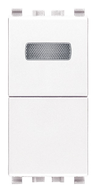 Pulsante 1P NO 10A 250V con spia bianca segnalazione uso elettrico industriale
