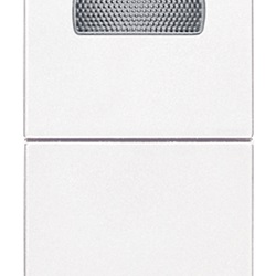 Pulsante 1P NO 10A + spia bianca bianco