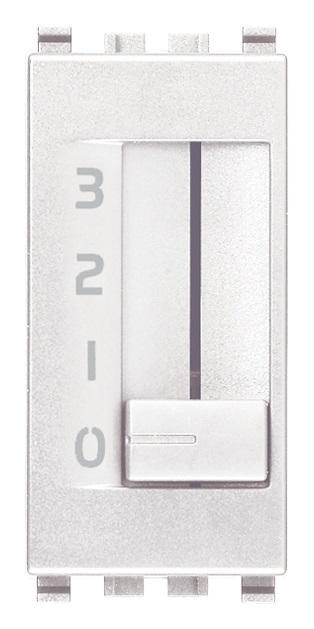 Commutatore a slitta 1P 6(2)A bianco