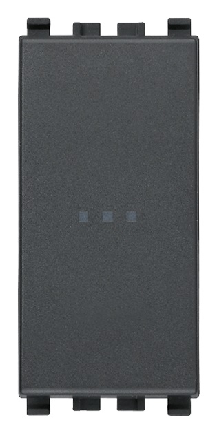 Deviatore 1P 16AX assiale illuminabile grigio per impianti elettrici domestici