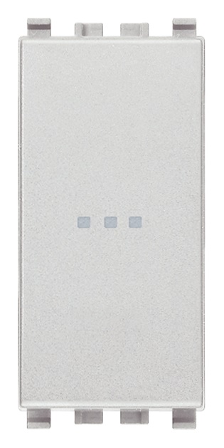 Deviatore 1P 16AX assiale illuminabile tasto sostituibile per impianti elettrici Next