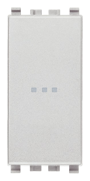 Invertitore 1P 16AX assiale illuminabile tasto sostituibile per lampade con alimentatore integrato Next