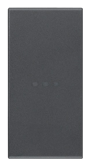 Tasto intercambiabile 1 modulo grigio illuminabile per comandi assiali