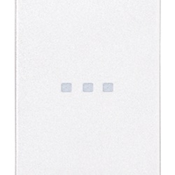 Tasto 1 modulo assiale bianco intercambiabile illuminabile per comandi elettrici