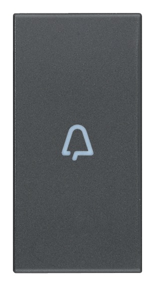 Tasto 1M simb. campanello assiale grigio