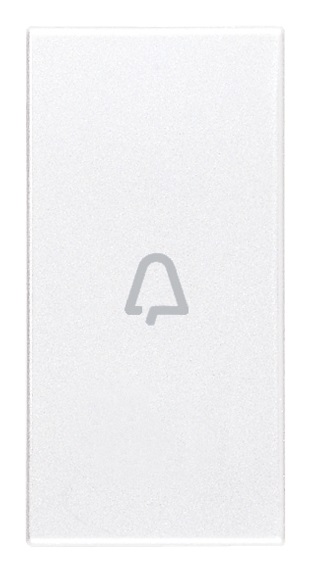 Tasto 1M simb. campanello assiale bianco