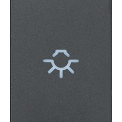 Tasto 1M simbolo luce assiale grigio
