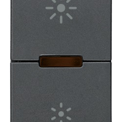 Dimmer Master universale 230V regolazione intensità lampade LED incandescenza CFL trasformatori grigio