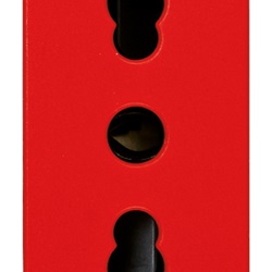 Presa 2P+T 16A P17/11 rosso