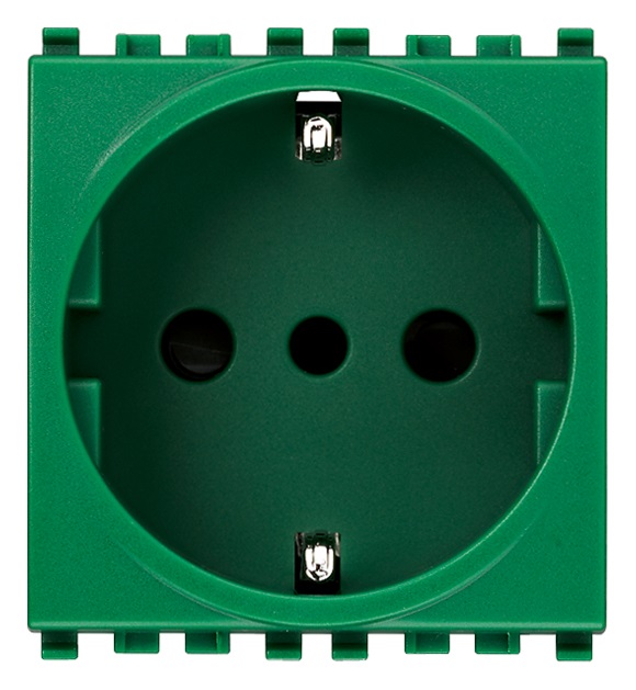 Presa 2P+T 16A P30 verde