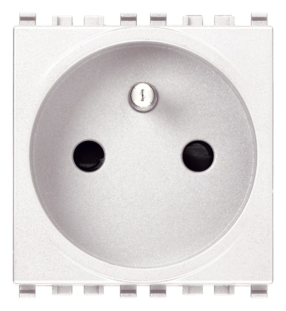 Presa SICURY 2P+T 16A 250V standard francese bianco 2 moduli