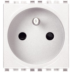Presa SICURY 2P+T 16A francese bianco