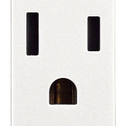 Presa SICURY 2P+T 15A 127V standard USA Arabia Saudita bianco