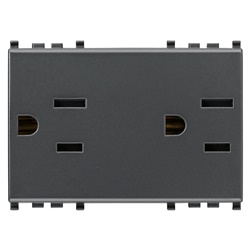 Prese elettriche SICURY 2P+T 15A 127V standard USA Arabia Saudita grigio 3 moduli