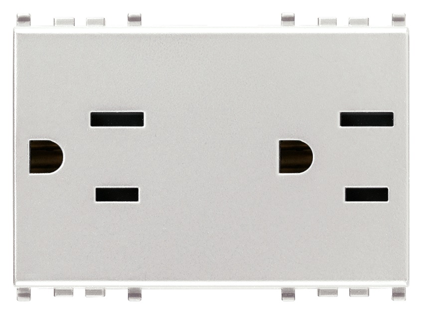 Prese elettriche SICURY 2P+T 15A 127V standard USA Arabia Saudita 3 moduli