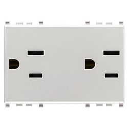 Prese elettriche SICURY 2P+T 15A 127V standard USA Arabia Saudita 3 moduli