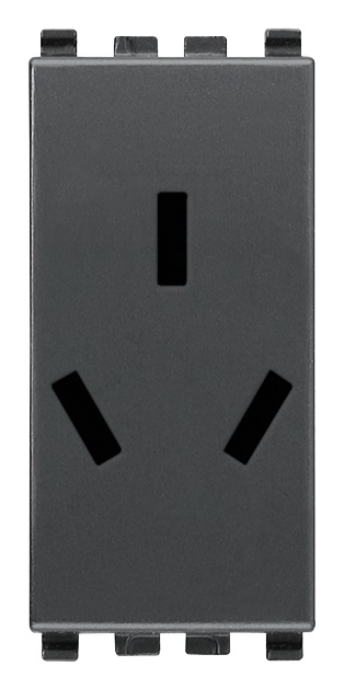 Presa elettrica SICURY 2P+T 10A 250V standard cinese grigio uso domestico e industriale