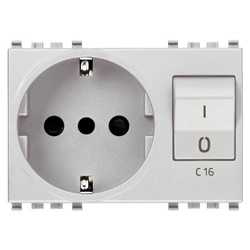 Presa 2P+T 16A P30 interbloccata con magnetotermico C16 Next per uso domestico e industriale
