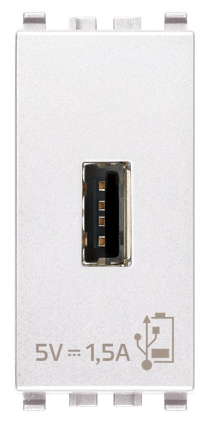 UnitÃ  alimentazione USB 5V1,5A 1M bianco