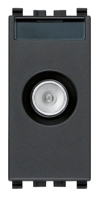 Presa coassiale TV-RD-SAT passante 5-2400 MHz attenuazione 10 dB grigio