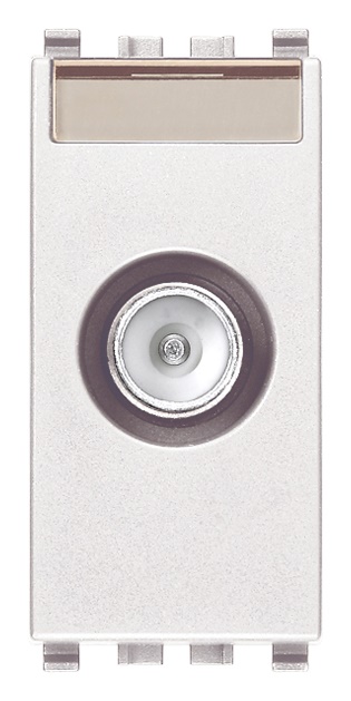 Presa coassiale TV-RD-SAT passante 5-2400 MHz attenuazione 10 dB bianco