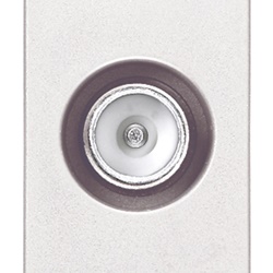 Presa coassiale TV-RD-SAT passante 5-2400 MHz attenuazione 10 dB bianco