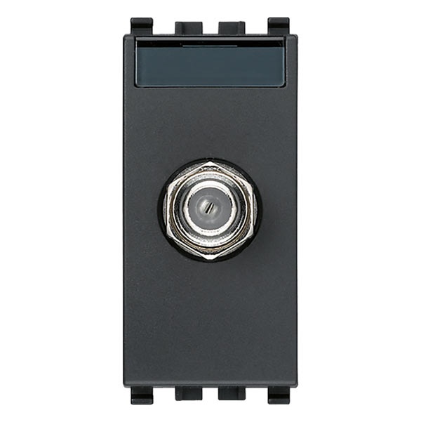 Presa coassiale tipo F femmina grigio