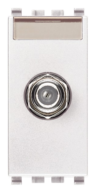 Presa coassiale tipo F femmina bianco