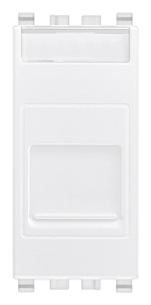 Presa RJ11 6/4 con portello bianco
