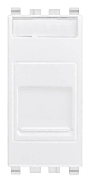 Presa RJ11 6/4 con portello antipolvere morsetti a vite bianco per telefonia