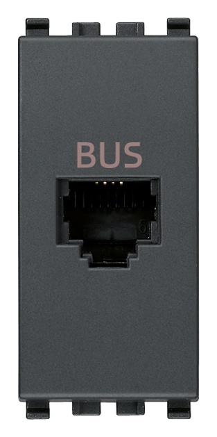 Presa RJ11 speciale grigia con morsetti a vite per bus di comunicazione