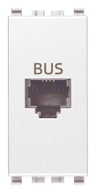 PRESA RJ11 SPECIALE PER BUS BIANCO