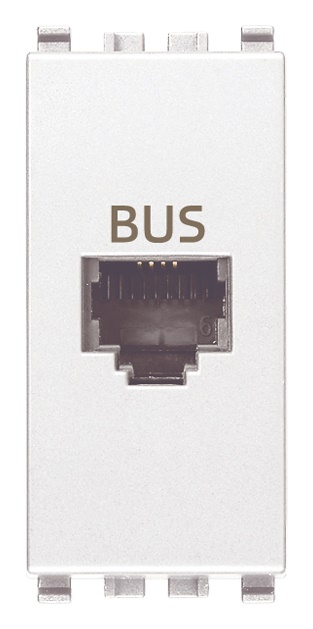 Presa RJ11 speciale per BUS morsetti a vite bianco uso elettrico rete telefonica