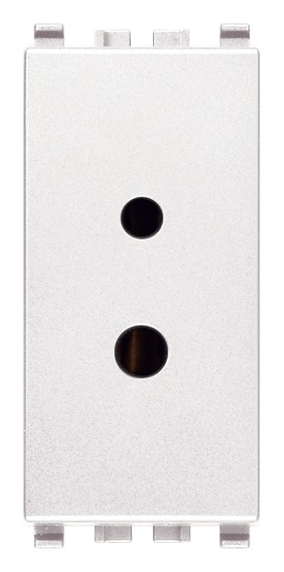 Presa polarizzata 2P 6A 24V SELV bianco