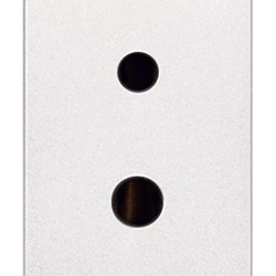 Presa polarizzata 2P 6A 24V SELV bianco per impianti Hi-Fi e filodiffusione