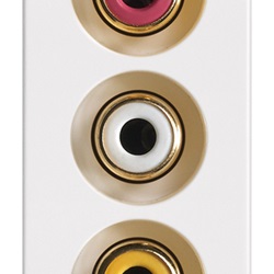 Presa con 3 connettori RCAÂ bianco