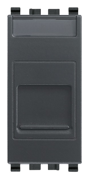 Presa RJ45 Cat6 UTP con portello grigio
