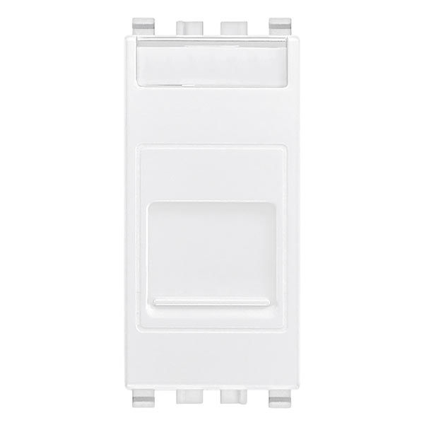 Presa RJ45 Cat6 UTP con portello bianco