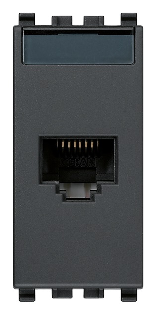 Presa RJ45 Netsafe Cat5e UTP 8 contatti morsetti incisione grigio cablaggio universale