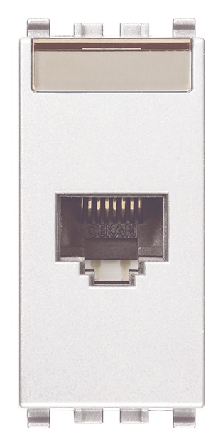 Presa RJ45 Netsafe Cat5e UTP bianco Eikon 