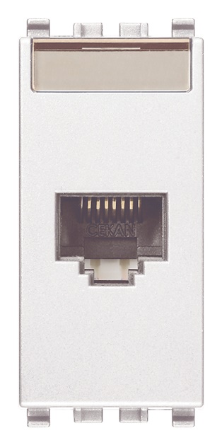 Presa RJ45 Netsafe Cat5e UTP 8 contatti cablaggio universale T568A/B bianco